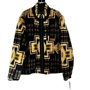 Pendleton Mens Tahuya Berber Canvas Fleece Jacket Medium Western Yellowstone NEW